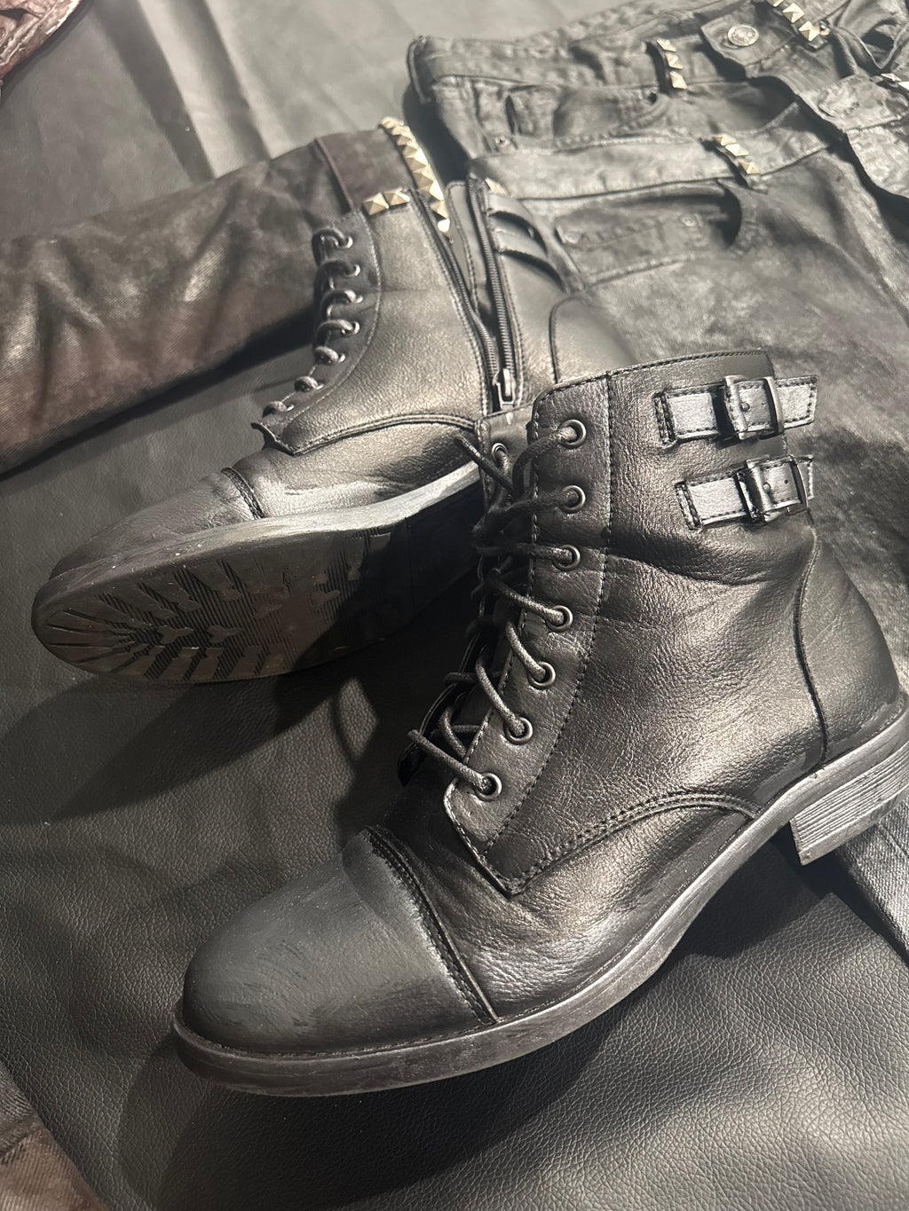 Silver Studded Chieve Boots